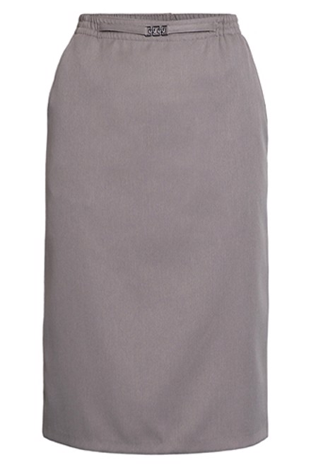Brandtex nederdel - glat model og elastik i livet - lys grå